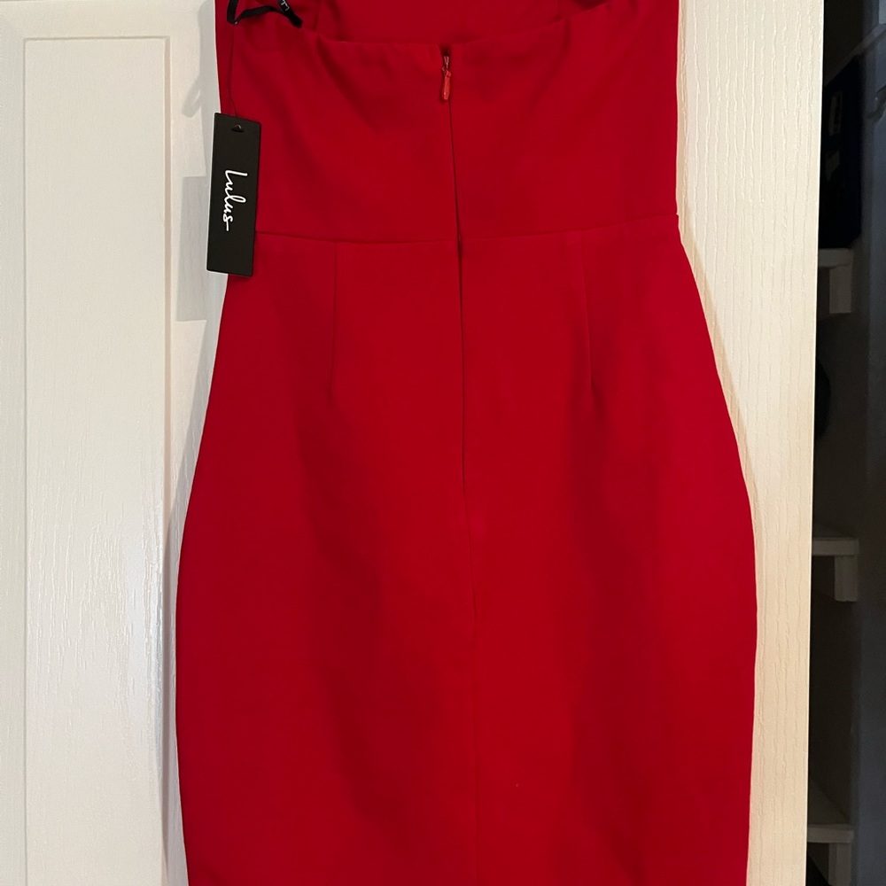 Lulu's Scarlet Strapless Mini Dress